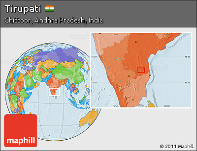Political Location Map of Tirupati