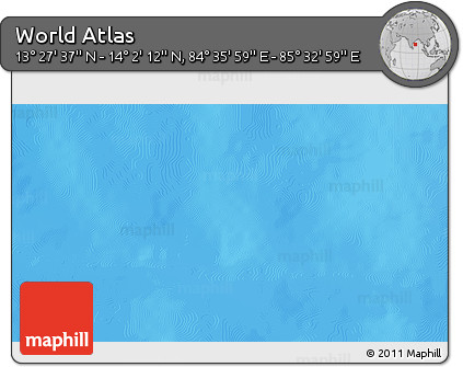 Physical 3D Map of the Area around 13° 44' 54" N, 85° 4' 29" E