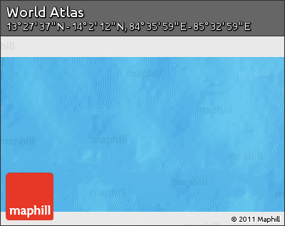 Physical 3D Map of the Area around 13° 44' 54" N, 85° 4' 29" E