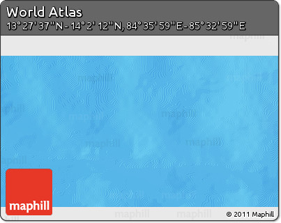 Physical 3D Map of the Area around 13° 44' 54" N, 85° 4' 29" E