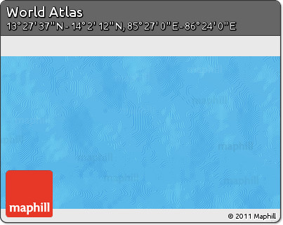 Physical 3D Map of the Area around 13° 44' 54" N, 85° 55' 30" E