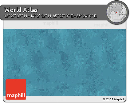 Satellite 3D Map of the Area around 13° 44' 54" N, 85° 55' 30" E
