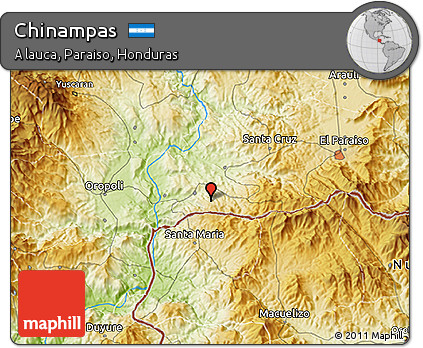 Physical 3D Map of Chinampas