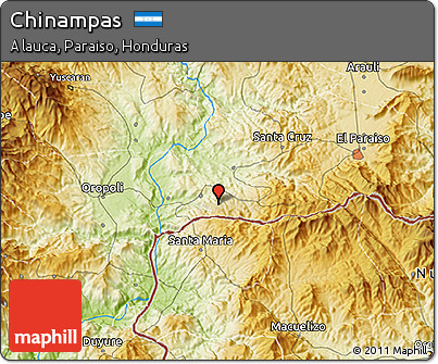 Physical 3D Map of Chinampas