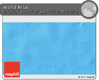 Physical 3D Map of the Area around 13° 44' 54" N, 87° 37' 30" E