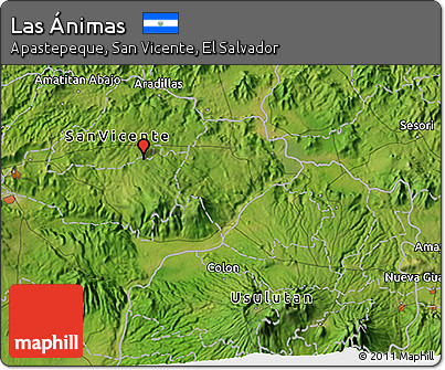 Satellite 3D Map of Las Ánimas