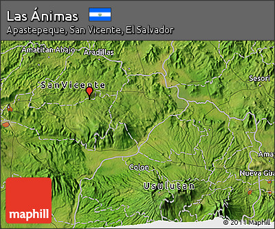 Satellite 3D Map of Las Ánimas
