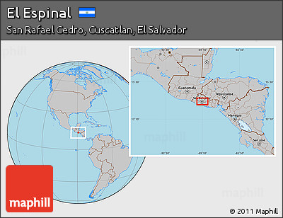 Gray Location Map of El Espinal