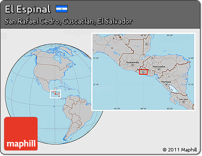 Gray Location Map of El Espinal