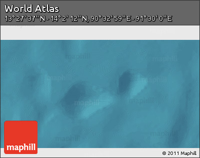 Satellite 3D Map of the Area around 13° 44' 54" N, 91° 1' 30" E