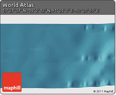 Satellite 3D Map of the Area around 13° 44' 54" N, 91° 52' 30" E