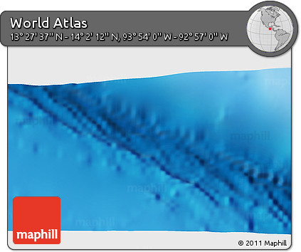 Physical 3D Map of the Area around 13° 44' 54" N, 93° 25' 30" W