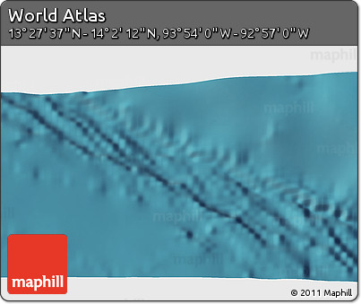 Satellite 3D Map of the Area around 13° 44' 54" N, 93° 25' 30" W