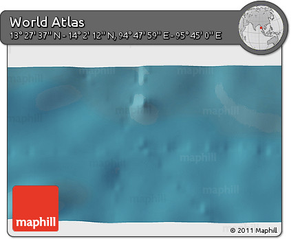 Satellite 3D Map of the Area around 13° 44' 54" N, 95° 16' 30" E