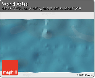 Satellite 3D Map of the Area around 13° 44' 54" N, 95° 16' 30" E