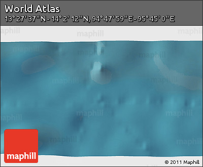 Satellite 3D Map of the Area around 13° 44' 54" N, 95° 16' 30" E