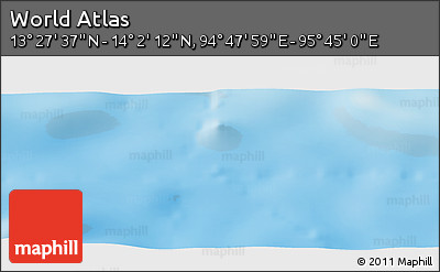 Physical Panoramic Map of the Area around 13° 44' 54" N, 95° 16' 30" E
