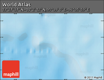 Physical Map of the Area around 13° 44' 54" N, 96° 7' 30" E