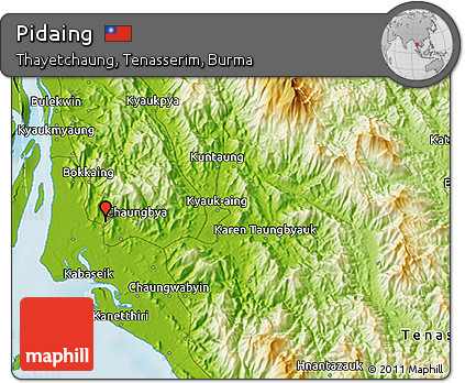 Physical 3D Map of Pidaing