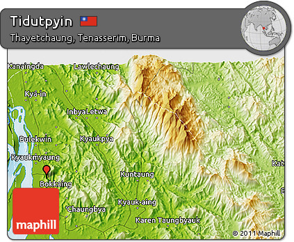 Physical 3D Map of Tidutpyin