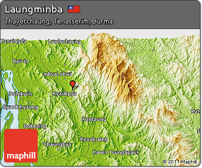 Physical 3D Map of Laungminba