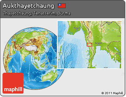 Physical Location Map of Aukthayetchaung