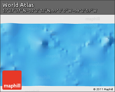 Physical 3D Map of the Area around 13° 44' 54" N, 98° 31' 30" W