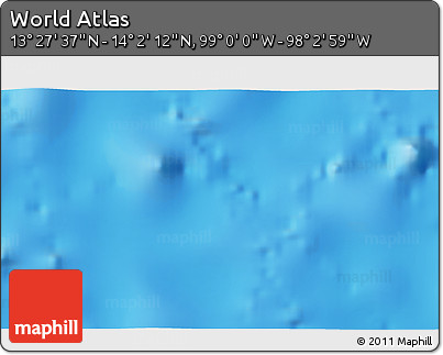 Physical 3D Map of the Area around 13° 44' 54" N, 98° 31' 30" W