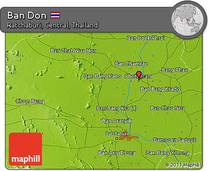 Physical 3D Map of Ban Don