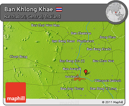 Physical 3D Map of Ban Khlong Khae