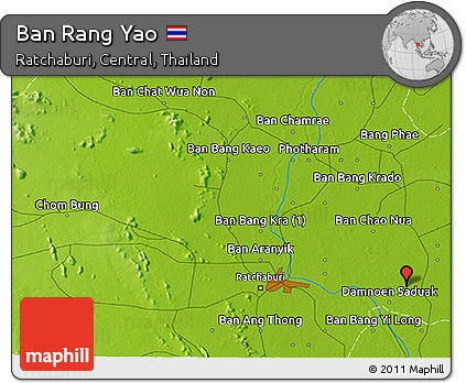 Physical 3D Map of Ban Rang Yao