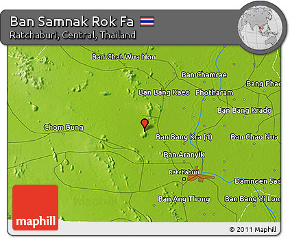 Physical 3D Map of Ban Samnak Rok Fa