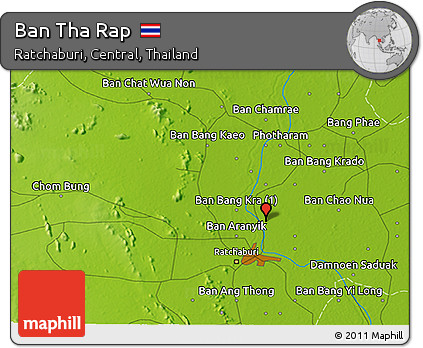 Physical 3D Map of Ban Tha Rap