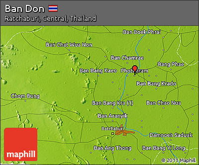Physical 3D Map of Ban Don