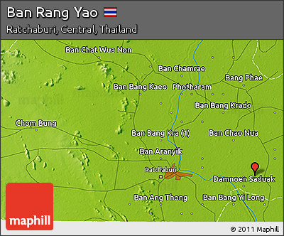 Physical 3D Map of Ban Rang Yao