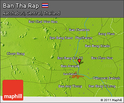 Physical 3D Map of Ban Tha Rap