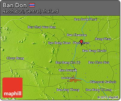 Physical 3D Map of Ban Don