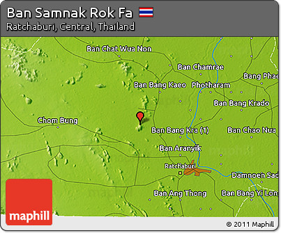 Physical 3D Map of Ban Samnak Rok Fa