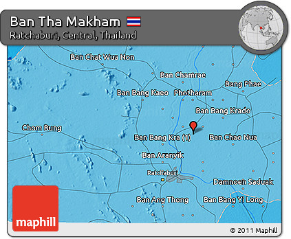 Political 3D Map of Ban Tha Makham
