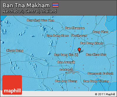 Political 3D Map of Ban Tha Makham