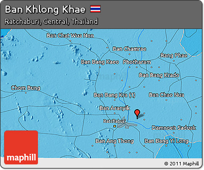 Political 3D Map of Ban Khlong Khae