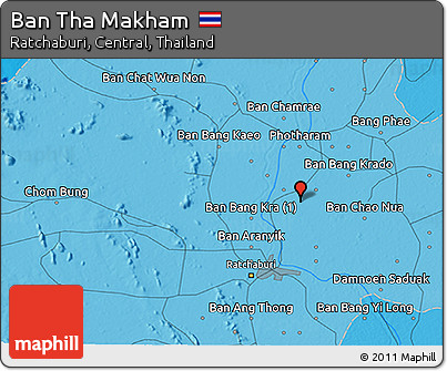 Political 3D Map of Ban Tha Makham
