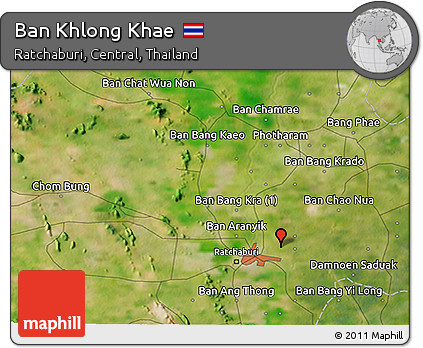 Satellite 3D Map of Ban Khlong Khae
