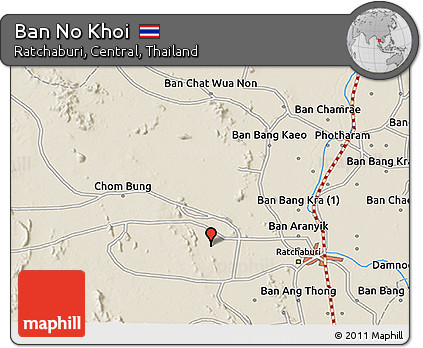 Shaded Relief 3D Map of Ban No Khoi