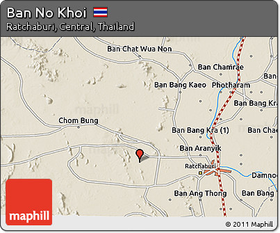 Shaded Relief 3D Map of Ban No Khoi