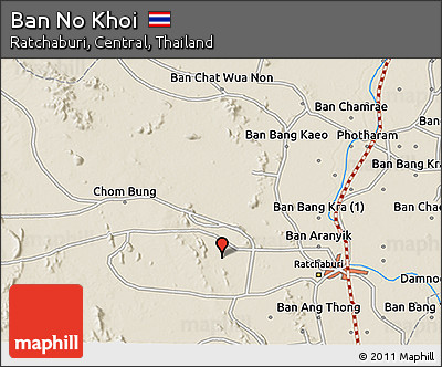 Shaded Relief 3D Map of Ban No Khoi