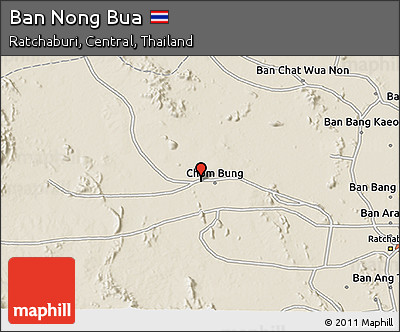 Shaded Relief 3D Map of Ban Nong Bua