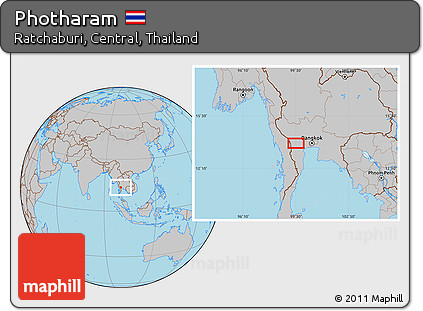 Gray Location Map of Photharam