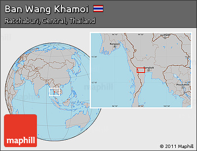 Gray Location Map of Ban Wang Khamoi