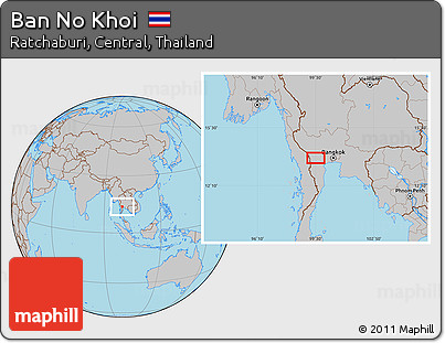 Gray Location Map of Ban No Khoi